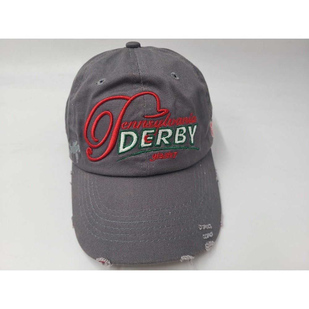 Pennsylvania Derby 2017 Cotillion Parx Racing Distressed Strapback Hat Cap Horse